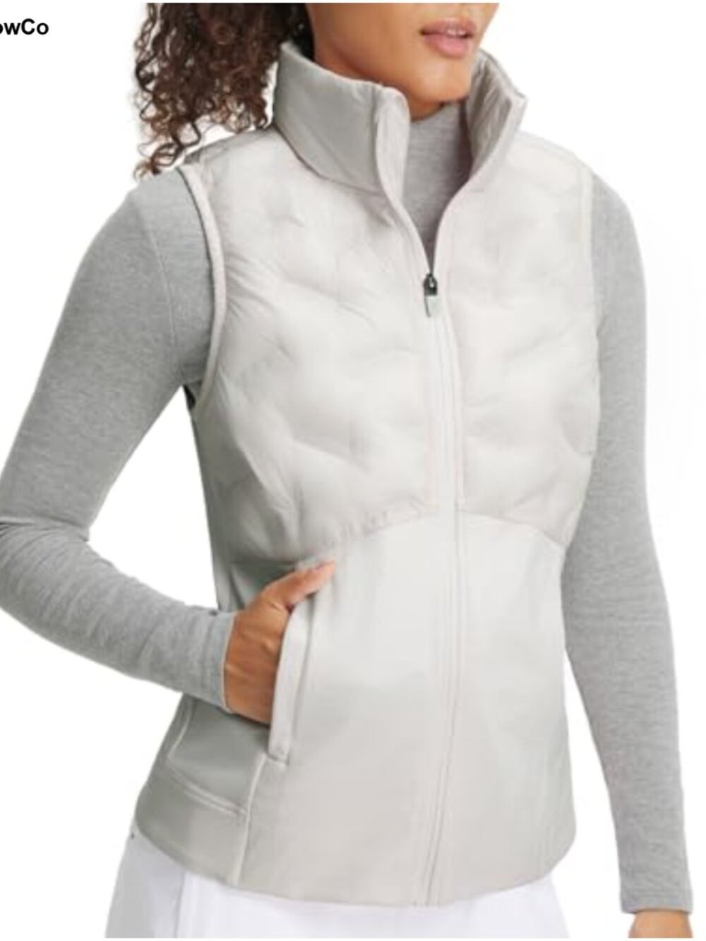 Women's Quilted Puffer Vest Lightweight Sleeveless Zip Golf Gilet